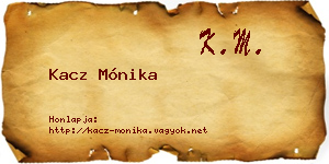 Kacz Mónika névjegykártya