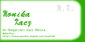 monika kacz business card